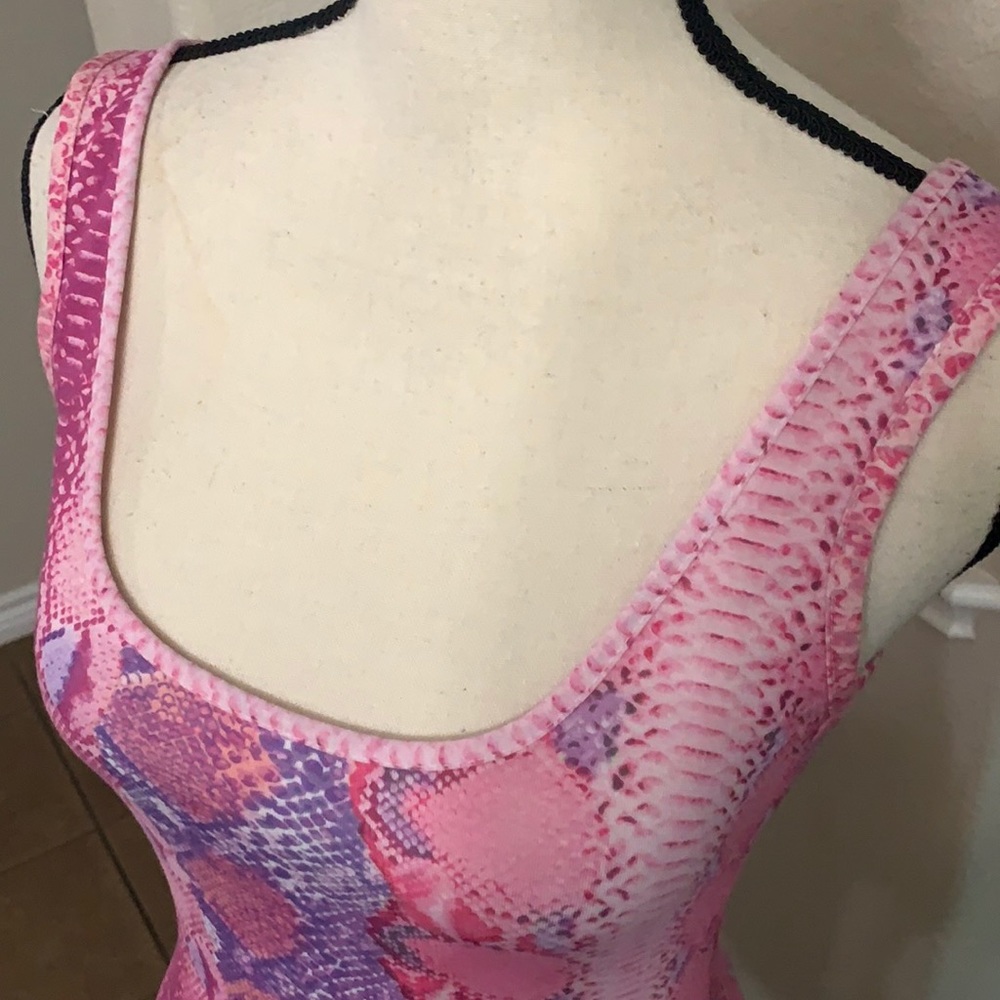 Boohoo pink snake print mini bodycon dress Size 8 - Picture 7 of 17